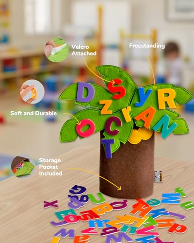 CHEFAN Felt Letter Tree, ABC Alphabet Game Set for Preschool Learning - color: Letter Tree