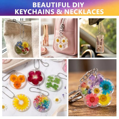 KISREL Epoxy Resin Kit 16OZ with Keychain Earring Molds, Tools for Beginner - size: 16oz Key Chain Kit