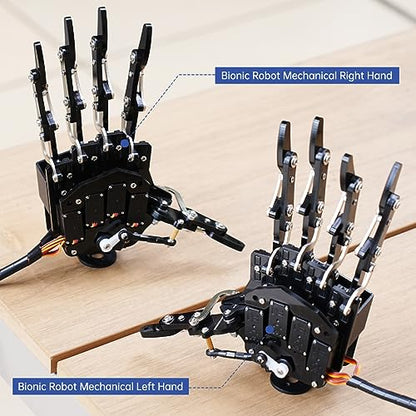 Robot Hand Five Fingers Solely Movement Bionic Robot Mechanical Arm DIY, Left Hand - style: Left Hand