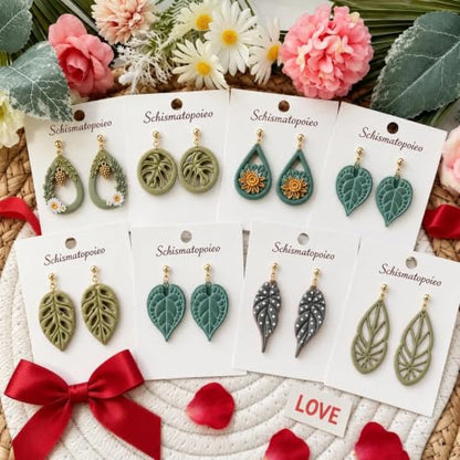 Boho Leaf Polymer Clay Cutters Set - 11Pcs Tropical Leaf Clay Earring Cutters，Tropical Leafs Polymer Clay Set for Jewelry Making, Gift for Wife, Friends, Sisters & Family - color: Swiss Cheese Plant