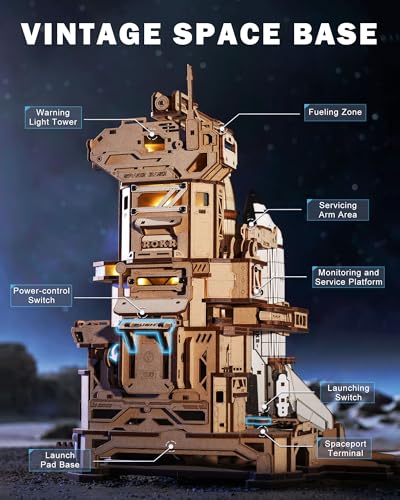 ROKR Space Shuttle 3D Wooden Puzzles for Adults Moving Building Model