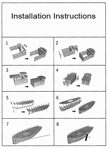 HAPYLY Scale DIY Hobby Wooden Ship Science Equipmen Assembly Model Boat Kits Sailing Boat Kit Decor Toy Gift (1:30) - size: 1:30