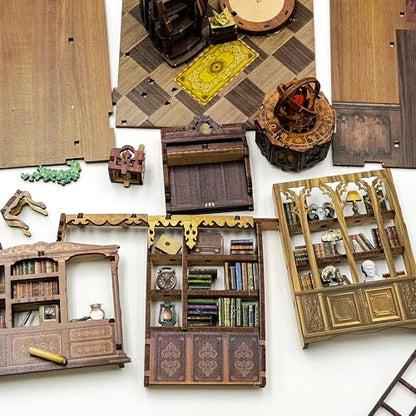 Book Nook Kit DIY Miniature House 3D Wooden Puzzle - Myriad Books House - color: Myriad Books House