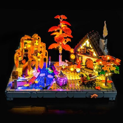 LocoLee Light kit Compatible with Lego 11372 Autumn Cottage Garden - No Model Only Lights, LED Lighting Accessories Compatible with Lego 11372 Autumn Garden (Standard Version) - style: Standard Version