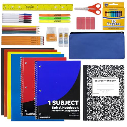 Trail maker School Supplies Kit 45 Piece Grades K-12 - size: 1 Count (Pack of 45)