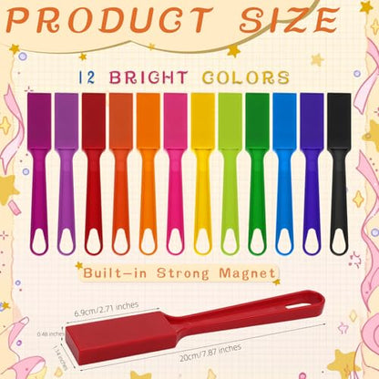 SAYAYA 12 PCS Magnetic Bingo Wands 7.87 Inch 12 Colors Magnet Sticks for Bingo Chips, Family Game Night, Science Learning, Counting Activities, and Educational Fun, Classroom Supplies - color: 12 Pcs