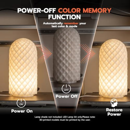 6-Pack IR RGB LED Lamp Kit 001 for Bambu Lab 3D Printed Light kit