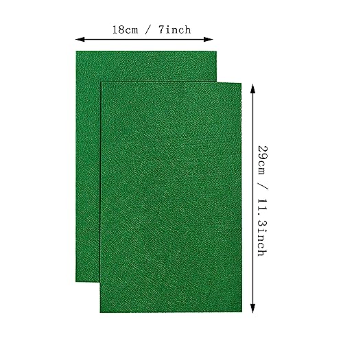Jtnohx Stiff Felt Sheets 2mm Thick Felt Fabric for Crafts Green 12pcs - color: Green