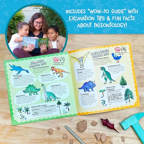 Wow in the World Dino DIG & Diorama | 10 Dig-Out Plaster Dinosaur Eggs, Prehistoric DIY Diorama, Companion Audio Content, Bonus Reusable Science Tool, STEM Toy for Kids 4+ by Thames & Kosmos