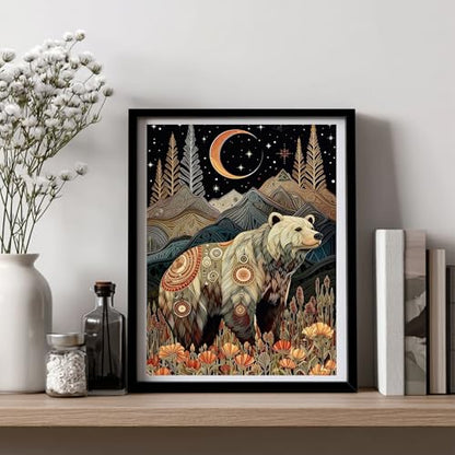AUKELHJ Bear Diamond Art Kits for Adults, Diamond Painting, 12x16 Inch - color: 10-Bear, size: 12X16 inch