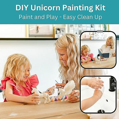 Deluxe Unicorn Painting Kit for Girls - STEM Certified Unicorn Craft for Girls Ages 4-6 & up- Paint Your Own Arts and Crafts Includes 2 DIY Headbands & 8 Kids Painting Crafts for Fun Screen-Free Play - style: Unicorn Deluxe