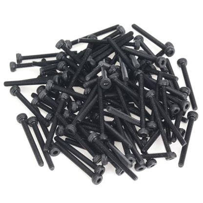 105 Pieces M2 x 20mm Socket Head Cap Screws, Thread Pitch 0.4mm, Sutemribor M2 Black Screws, 12.9 Grade Alloy Steel, Black Oxide Finish, Fully Threaded - size: M2 x 20mm, style: Socket Head