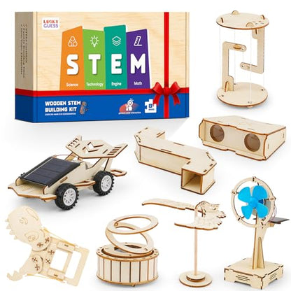 LUCKY GUESS 8 in 1 STEM Science Kit for Kids, Solar & Physics Experiments