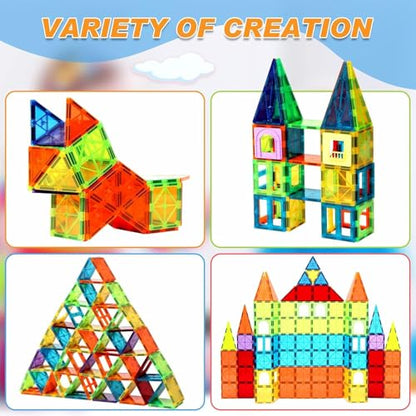 OugerToy 32-Pack Magnetic Tiles–Rainbow Builder Set - style: 32PCS