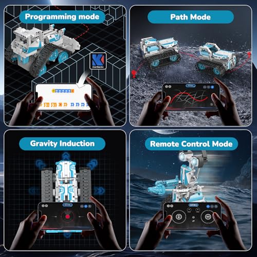 Robot Building Kit with APP/Remote Control STEM Gifts for Boys Age 6-16,Technic Coding Robotic Toys for Kids Birthday, Buildable 5in1 Models with 720 Pieces - style: K96132