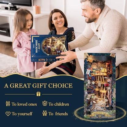 Book Nook Magic Night Alley DIY Miniature House Kit for Adults - color: Magic Night Alley