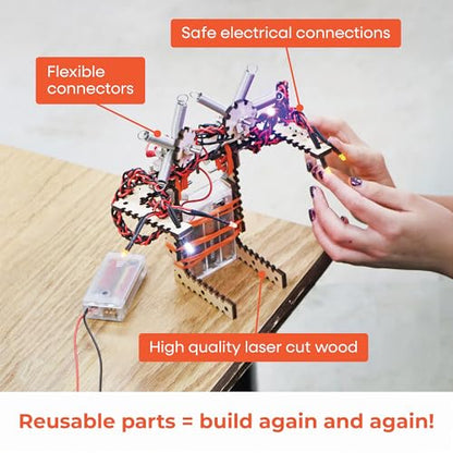 Tinkering Labs STEM Kits for Kids Age 8-10 | Inventors Kids Science Kit, Robot Building, and Engineering with Electricity Circuits | Coolest DIY Toys and Best Birthday Gifts for 10 Year Old Boy Girl