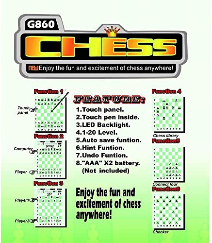 Portable Electronic Chess Game Board with Touch Control