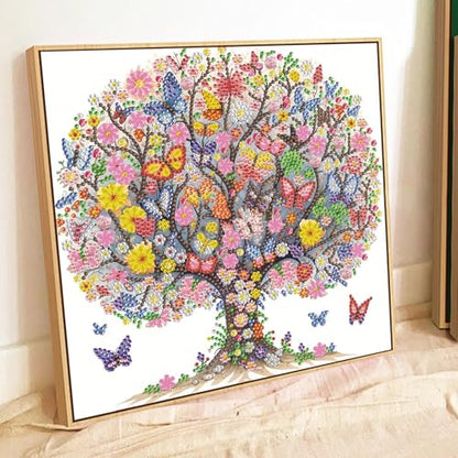 Special Shape Diamond Art Kits for Adults, 5D Diamond Painting Kits for Beginner, DIY Diamond Crystal Rhinestones Painting Kits for Home Wall Decor Gift Tree 30x30cm/12x12in