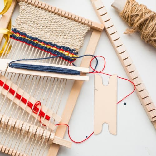 Gogogmee 10 Pcs Wood Weaving Shuttle Sticks Small Weaving Shuttles for Scarf Tapestry Loom Tools & Accessories for DIY Handmade Craft Projects