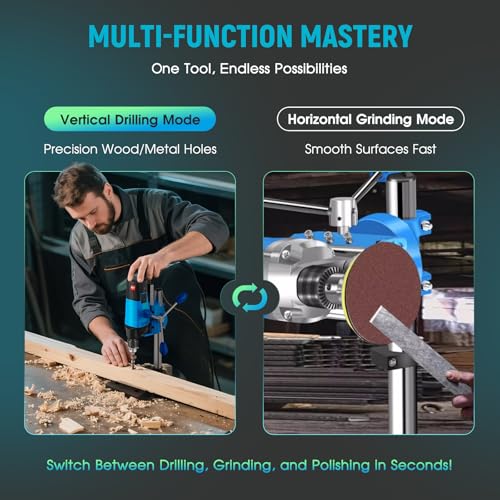 Antstone Mini Benchtop Drill Press 6-Speed 2800RPM Drill Press Rotary Tool Workstation Stand Precision Benchtop Drilling Machine 1200W Electric Portable Table Driller 3.15 Inch Depth