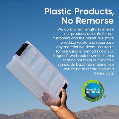 IRIS USA 6-Pack 19 Quart Storage Bins with Lids, Clear - size: 19 Qt, style: 6 Pack