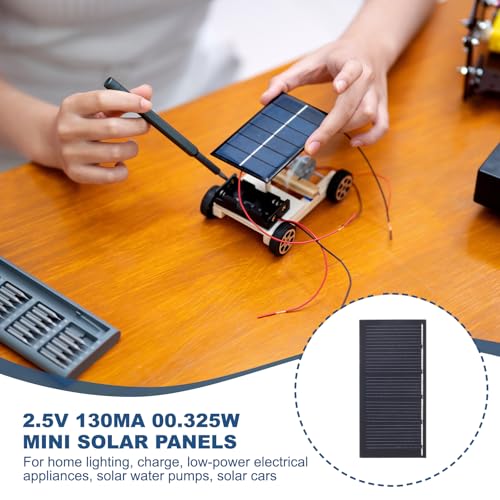 MECCANIXITY 8Pcs 2.5V 0.325W 130mA Mini Solar Panels, Small Solar Photovoltaic Power Cells Charge DIY Electric Toy Materials Kits - style: 2.5V 0.325W 0.13A