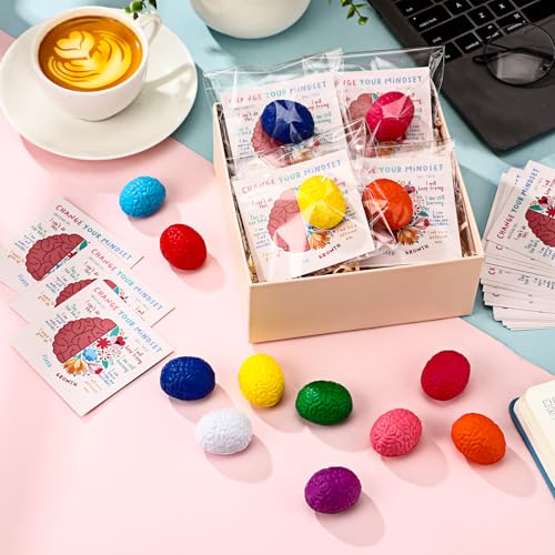 Hollowfly 200 Set Growth Mindset Gift Set, Brain Toy Bulk for Kids - style: Mini Brain