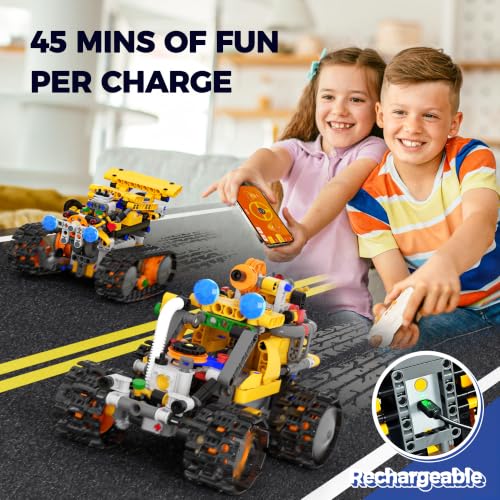 STEM Robotics Kit for Kids 8-12, App & Remote Control Robot Building Kit