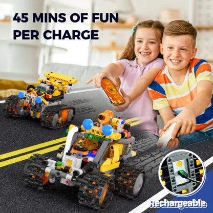 STEM Robotics Kit for Kids 8-12, App & Remote Control Robot Building Kit
