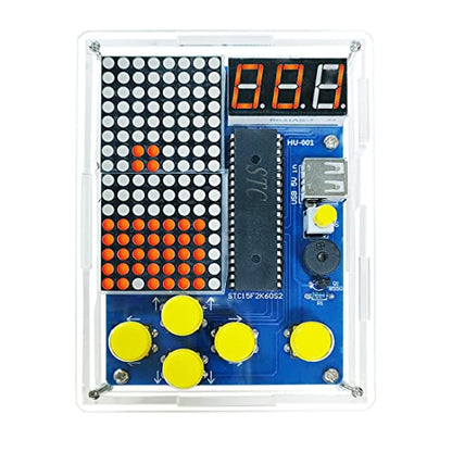 Gikfun Soldering Practice Kit with 4 Retro Games - DIY Electronics Project for STEM Learning, School, Home w/ Acrylic Case EK1987 - size: Medium
