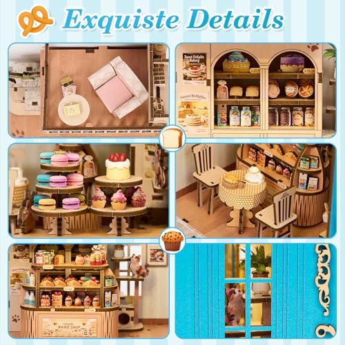 TOYQI Book Nook Kit, DIY Miniature Dollhouse Kit for Adults and Teens - color: Little Bake Shop