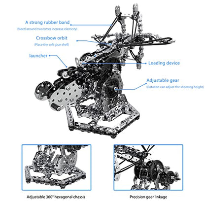 CRAFTLZ 3D Metal Puzzle Model, DIY Metal Dragon Crossbow Model Kit for Teens, 812PCS DIY Puzzle Set for Adult Art Craft Home Deco Gifts