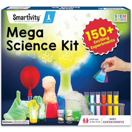Smartivity Legendary Mega 150 Science Experiment Kit for Kids, Smart Birthday Gifts, Educational Science Experiments for Boys & Girls, STEM Toys for Learning & Fun for Age 6, 7, 8, 9, 10, 11, 12,14 - style: Mega Science Kit