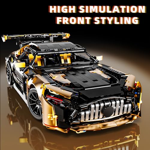APAWR 1:14 MOC Building Set Raceing Model, Sports Car Building Blocks Toys Boys or Adults Kits，Super Cars for Boys Age 8+and Adult，Collectable Model Car Building Kit(1368pcs)