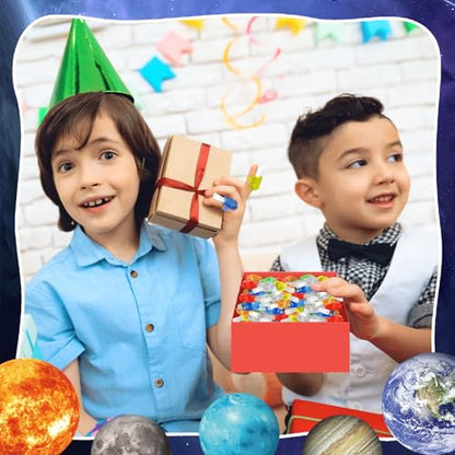 CHUNNIN 36 Pcs Space LED Finger Lights Glow in Dark Galaxy Party Favors - style: Space