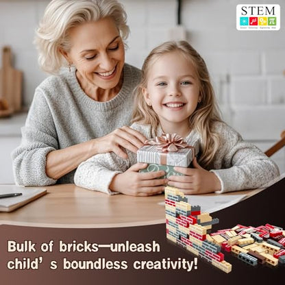 200PCS Classic Wall Building Bricks 1x4 Brown Color, Compatible with Lego Part, ABS material, Creative Building Sets for Home, School & DIY STEM Projects, Construction Toy for Kid Age 6 7 8 9 10 11 12 - color: Brown 200pcs