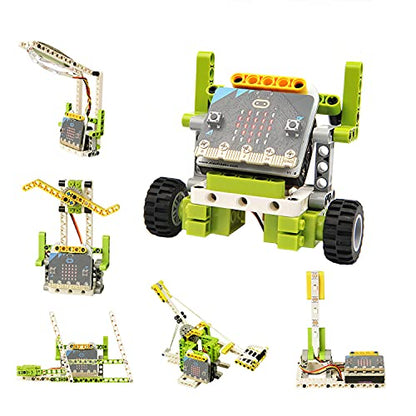 ELECFREAKS microbit Ring:bit 6-in-1 Starter Kit, Programmable Makecode Coding Learning Kit with 200+ Building Blocks(Without Micro:bit) (Pack of 5) - size: Small (Pack of 5)