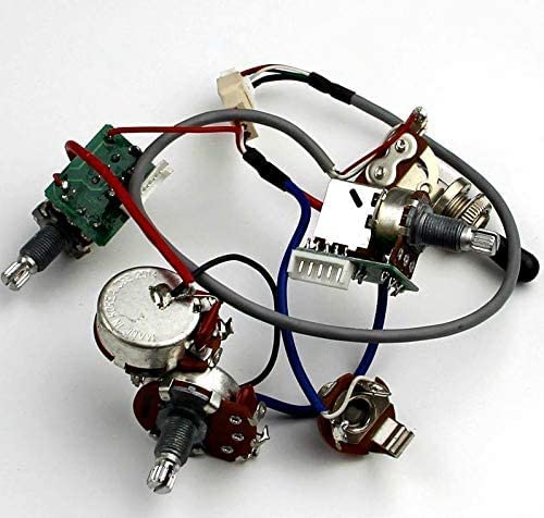 1 Set ProBucker Alnico Bridge&Neck Pickups with Pro Wiring Harness Pots&3 Way Switches for Electric Guitar Chrome(Cream Ring) - color: Chrome(Cream ring)