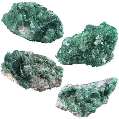 Sportmusies Natural Green Fluorite Crystal Cluster, 1.97-5.51 inches - size: 1.97 - 5.51 Inch