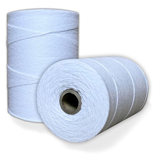 100% Cotton Loom Warp Thread (Pure White), 8/4 Warp Yarn (800 Yards), Perfect for Weaving: Carpet, Tapestry, Rug, Blanket or Pattern - Warping Thread for Any Loom - color: Pure White