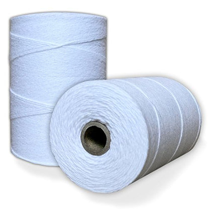 100% Cotton Loom Warp Thread (Pure White), 8/4 Warp Yarn (800 Yards), Perfect for Weaving: Carpet, Tapestry, Rug, Blanket or Pattern - Warping Thread for Any Loom - color: Pure White