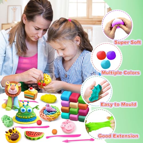 Air Dry Clay 192 Colors, Modeling Magic Clay Gift for Kids - color: 192 Colors