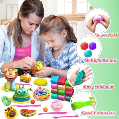 Air Dry Clay 192 Colors, Modeling Magic Clay Gift for Kids - color: 192 Colors