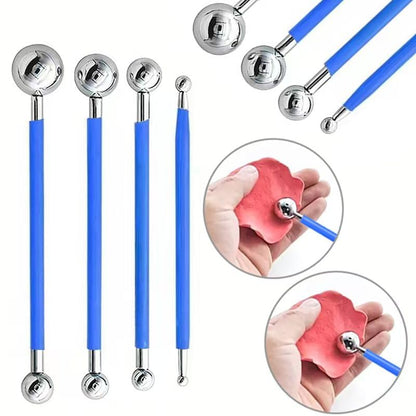 24Pcs Clay Sculpting Tool Set, Polymer Clay Kit with Ball Stylus Pens, Silicone Sculpting Brushes, Wooden Carving Tools & Smoothing Sponge, Professional Pottery Modeling Tools for Ceramic& DIY Crafts - color: 24Pcs