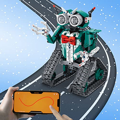 IQKidz APP/Remote Control STEM Building Kits for Kids Ages 8-12 - 3 in 1 RC Robot Car Toys, 440 Pcs Educational Science Projects, Gift Ideas for Boys Girls - style: Robot