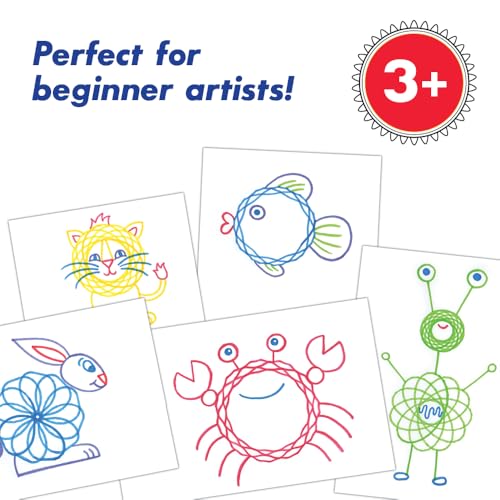 Spirograph Jr. — Jumbo Sized Gears Classic Retro Toy For Spiral Drawing Art Design Toy Kit for Smaller Hands — For Kids Ages 3 and Up - style: Original