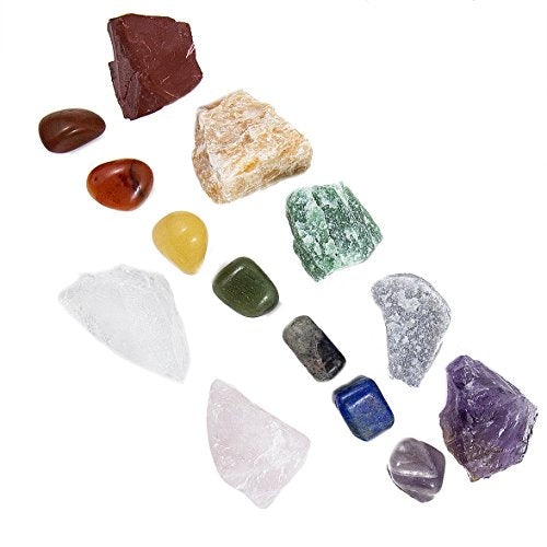 Beverly Oaks Energy Infused Natural Raw Healing Crystals and Tumbled Stones - Chakra Stones for Crystal Healing - The Ultimate Chakra Kit with Huge Variety of Gemstones
