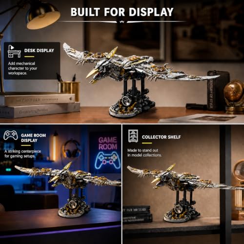 Mechanical Dinosaur Building Set, 1266-Piece Pterosaur Model Kit for Adults - color: Mechanical Pterosaur