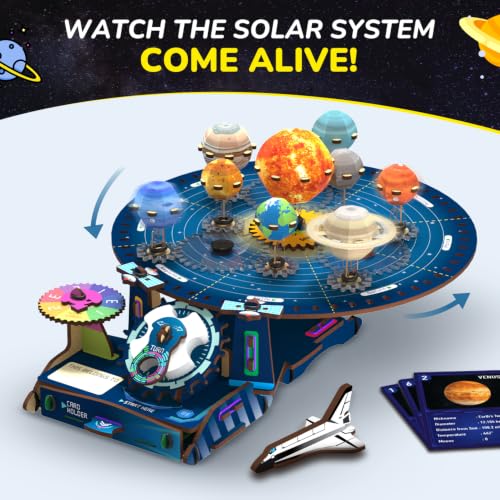 Smartivity DIY Solar System Kit - Gear-Driven Planet Model for Kids 8-14